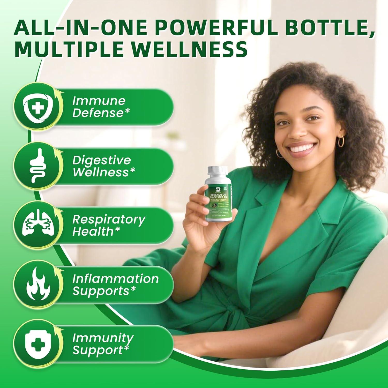 Cápsulas de Aceite de Orégano Orgánico B BEWORTHS 150 Ct