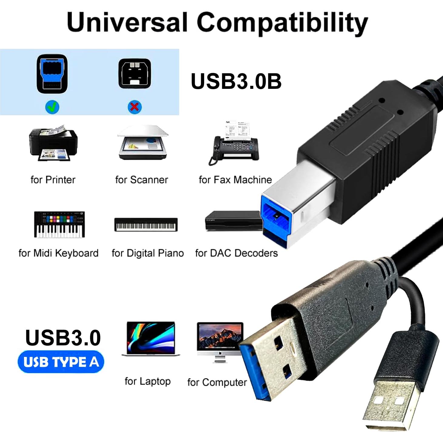 Cable USB 3.0 Lianjie 75FT A macho a B macho alta velocidad