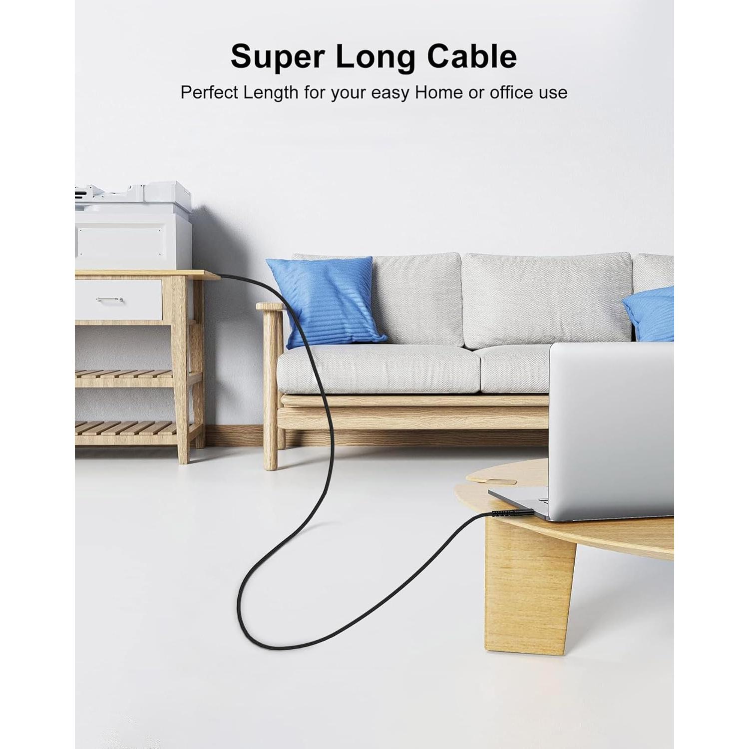 Cable USB B a C 1.83m AILKIN para Impresora y Escáner