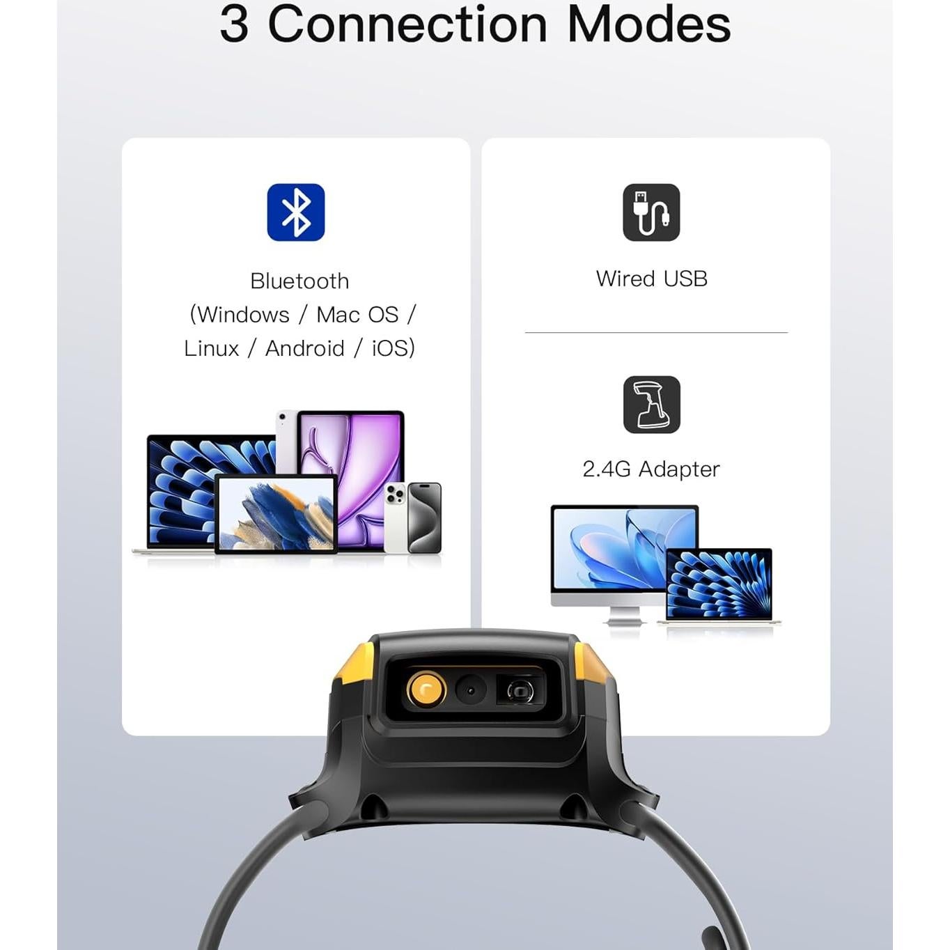 Escáner de Código de Barras 2D Inateck N6022-BK Bluetooth 5.3