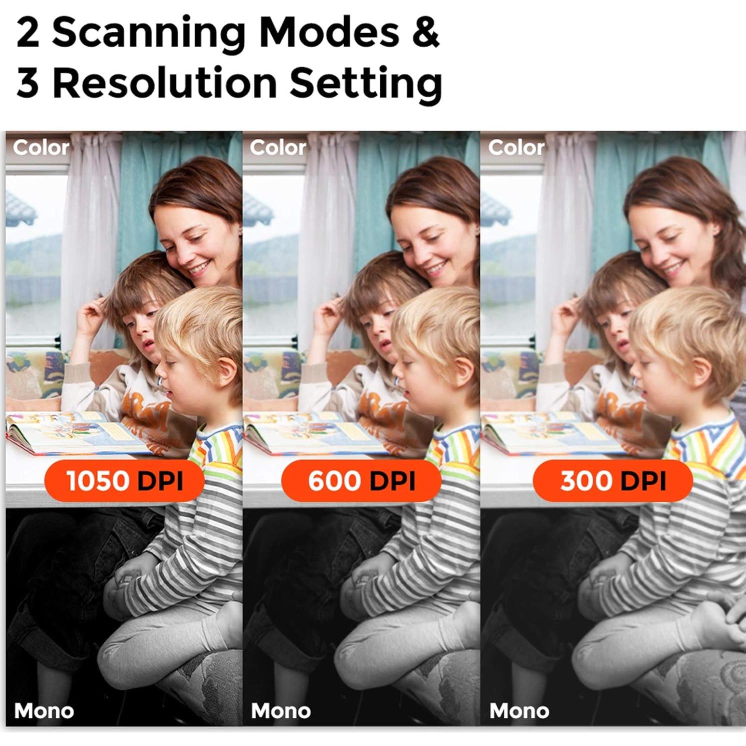 Escáner Portátil MUNBYN MU-IDS002W-BK 1050 DPI Wi-Fi USB