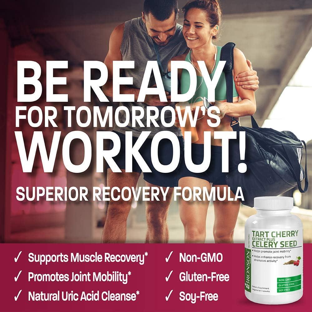 Extracto de Cereza Ácida Bronson 60 Cápsulas Vegetarianas