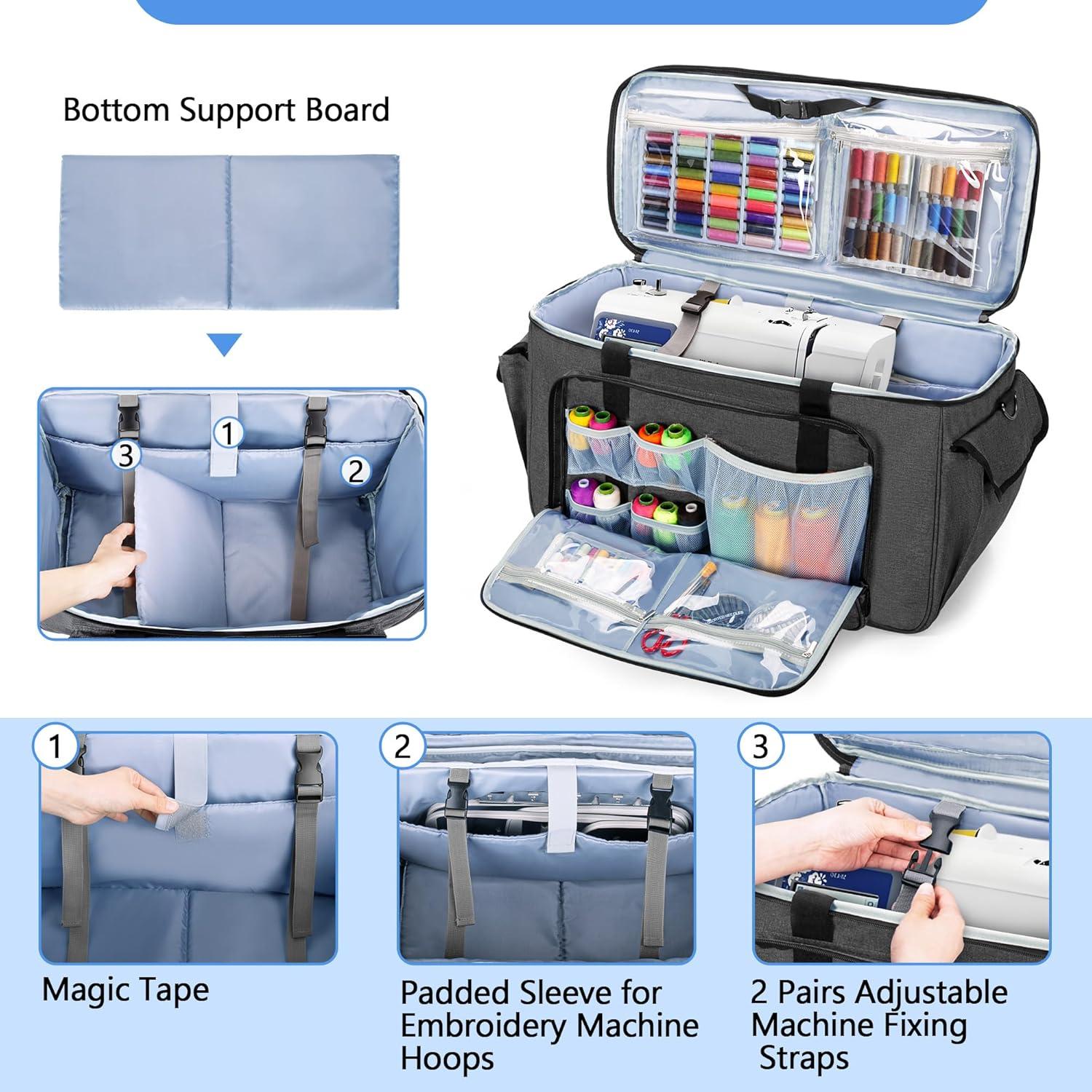 Funda CURMIO para Máquina de Coser y Bordar con Ruedas 56.4x24.1x34cm