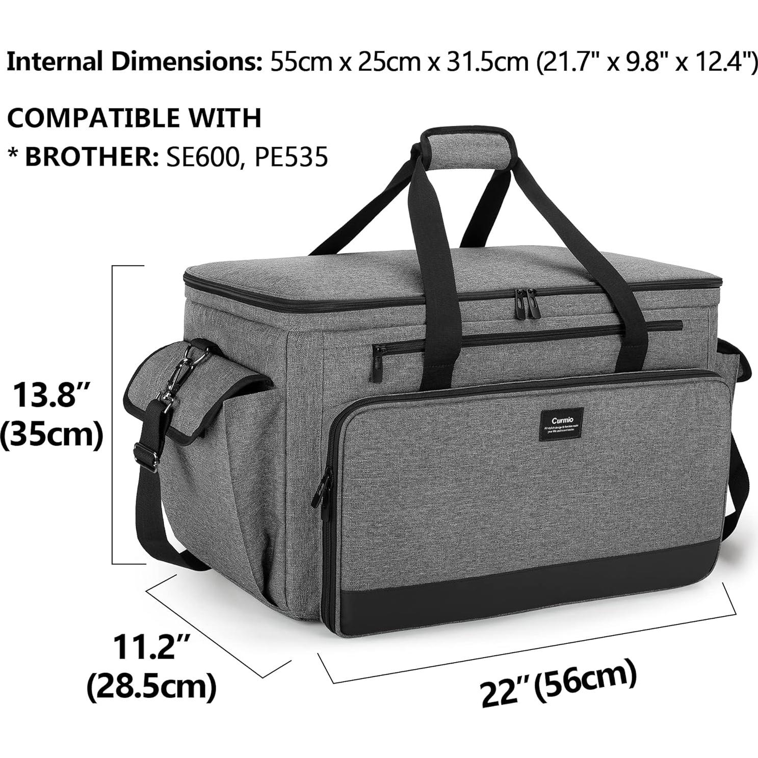 Funda CURMIO para Máquina de Coser y Bordar con Ruedas 56.4x24.1x34cm