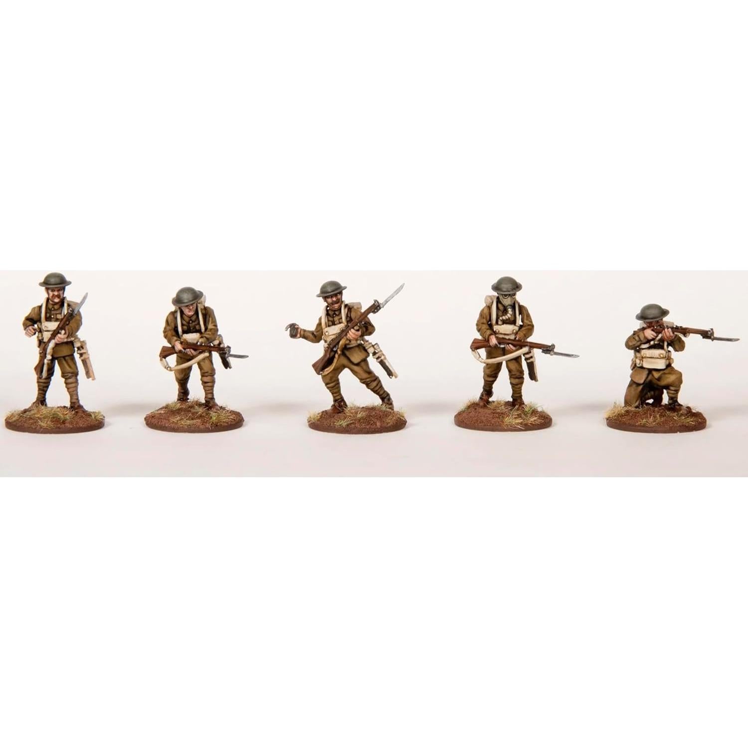 Figuras de Plástico Duro Wargames Atlantic Infantería Británica 30 Piezas
