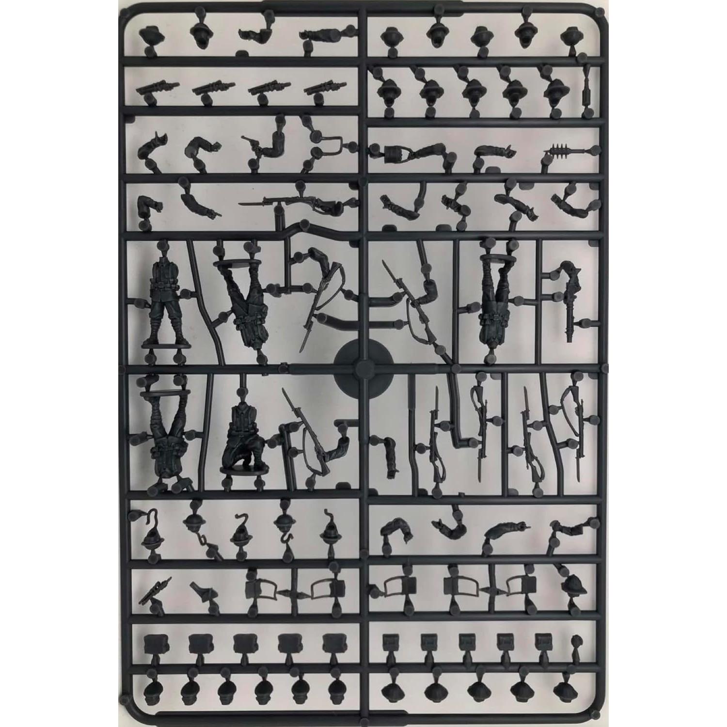 Figuras de Plástico Duro Wargames Atlantic Infantería Británica 30 Piezas