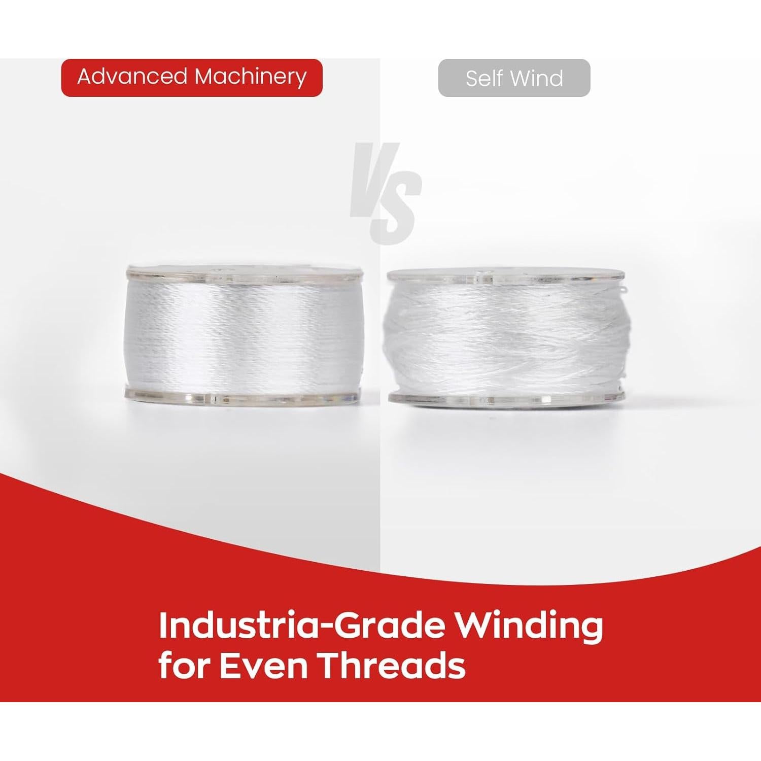 Bobinas Preenrolladas Poolin 75D L Blanco 144pcs 110 Yardas