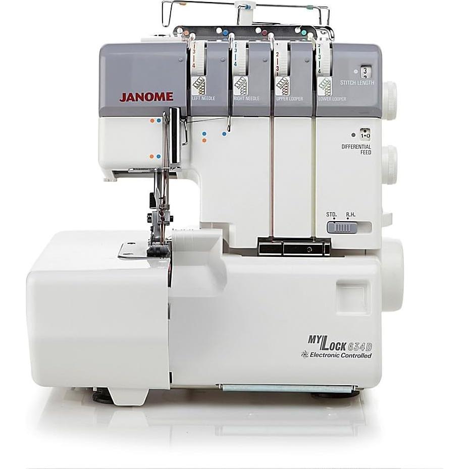 Overlock Janome MyLock 634D con enhebrador automático y kit