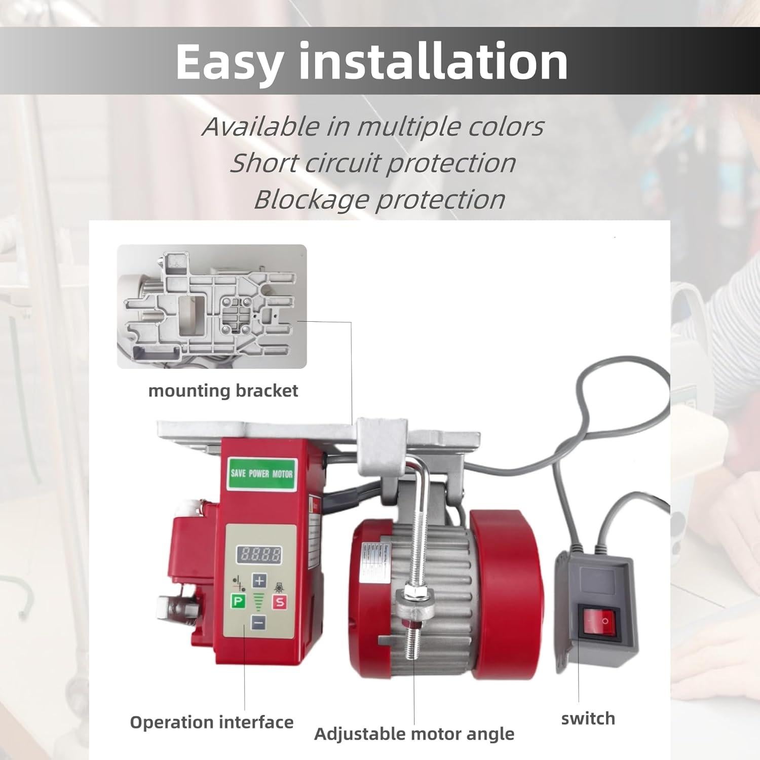 Motor de Máquina de Coser Servo SYLPHID 750W Silencioso