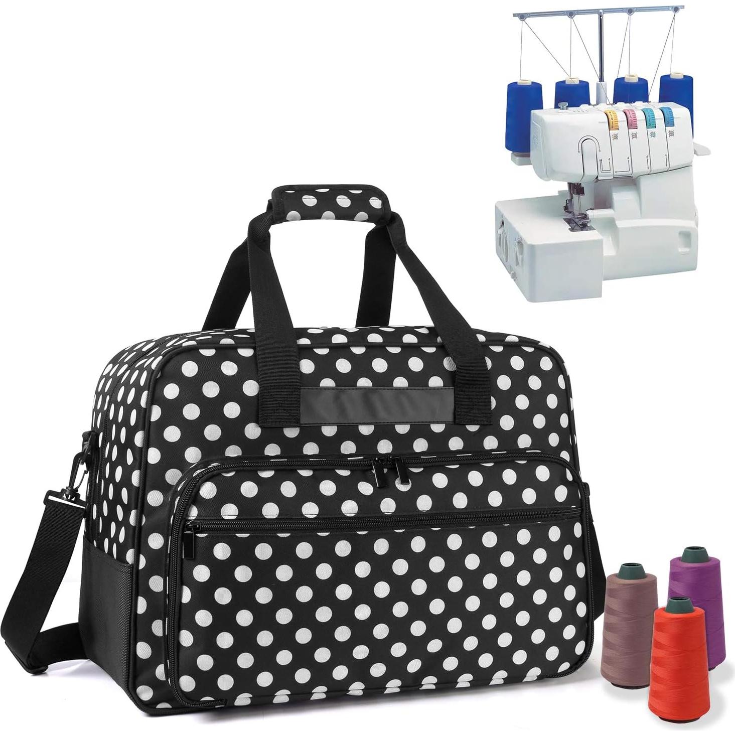 Bolsa de Transporte para Máquina de Coser Yarwo Puntos Negros