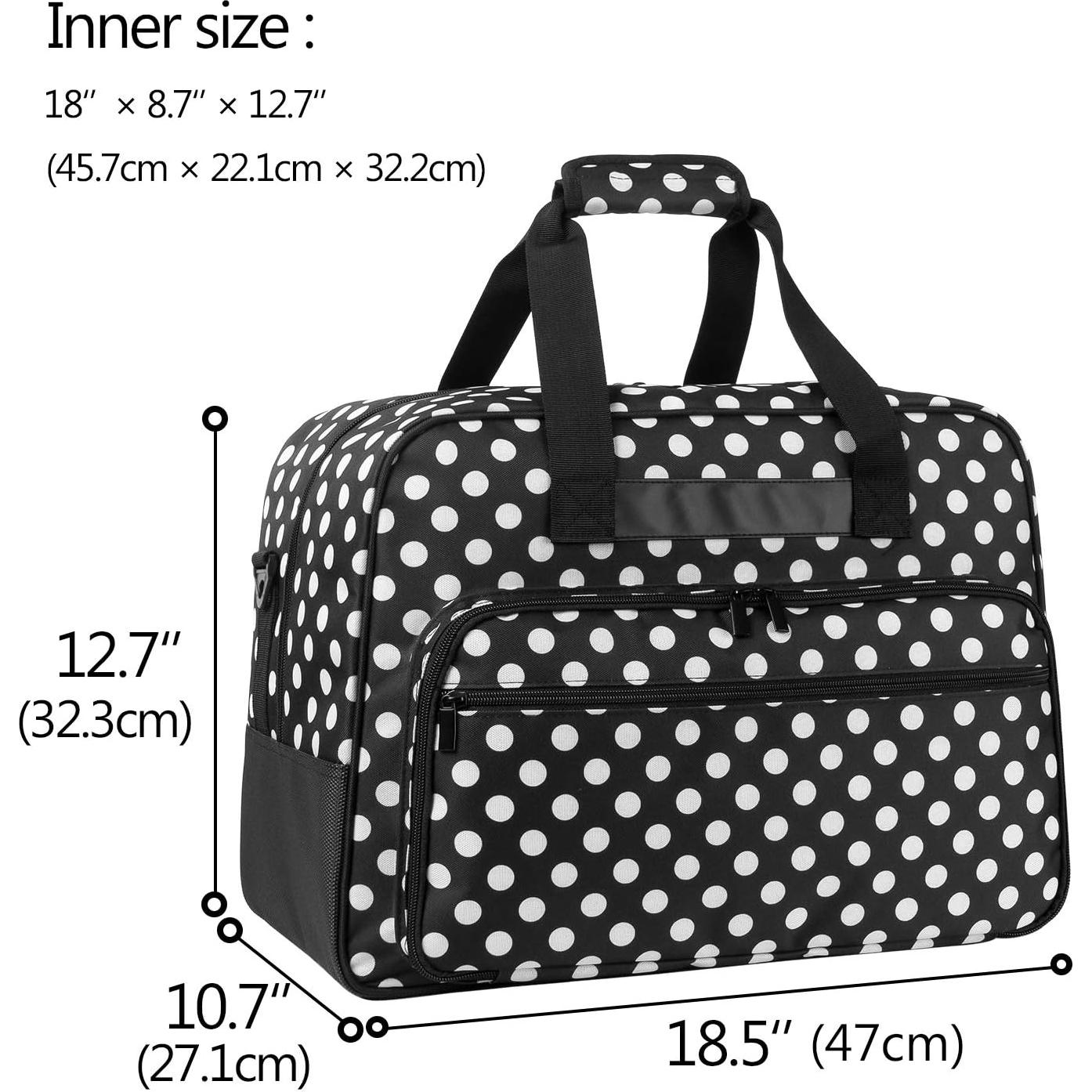 Bolsa de Transporte para Máquina de Coser Yarwo Puntos Negros