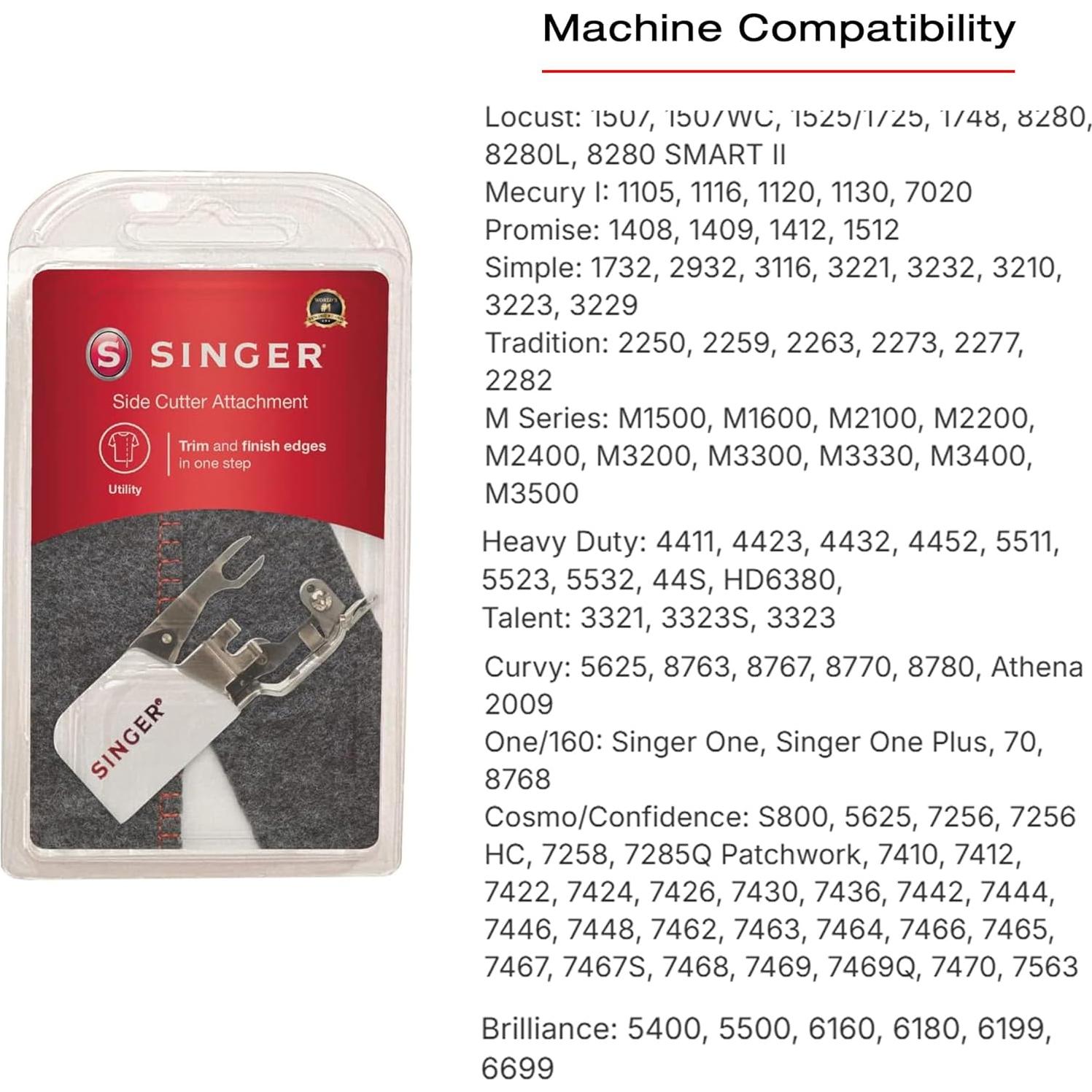 Cortador Lateral SINGER para Máquinas de Coser - Acabado Profesional