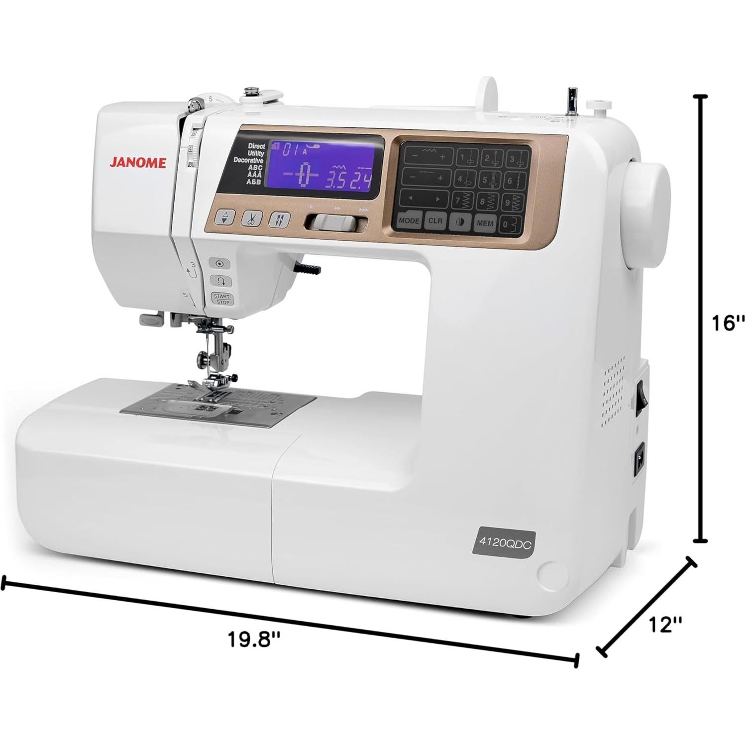 Máquina de Coser Janome 4120QDC-T Computarizada 120 Puntadas