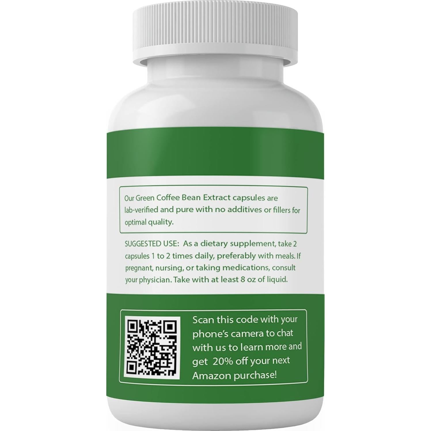 Extracto de Grano de Café Verde Pure Original 100 Cápsulas