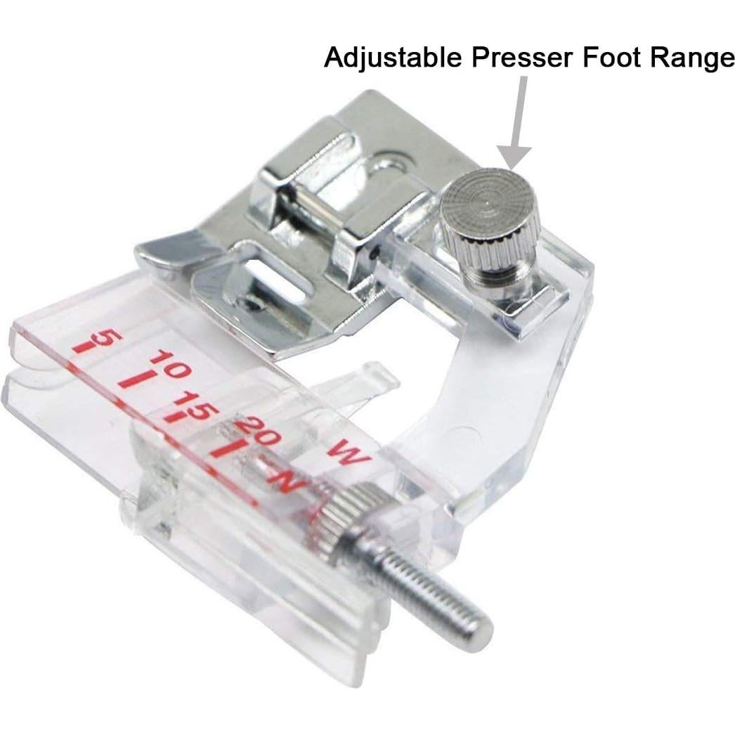Pie de Prensatelas Ajustable STORMSHOPPING para Cinta Sesgada 5-20mm