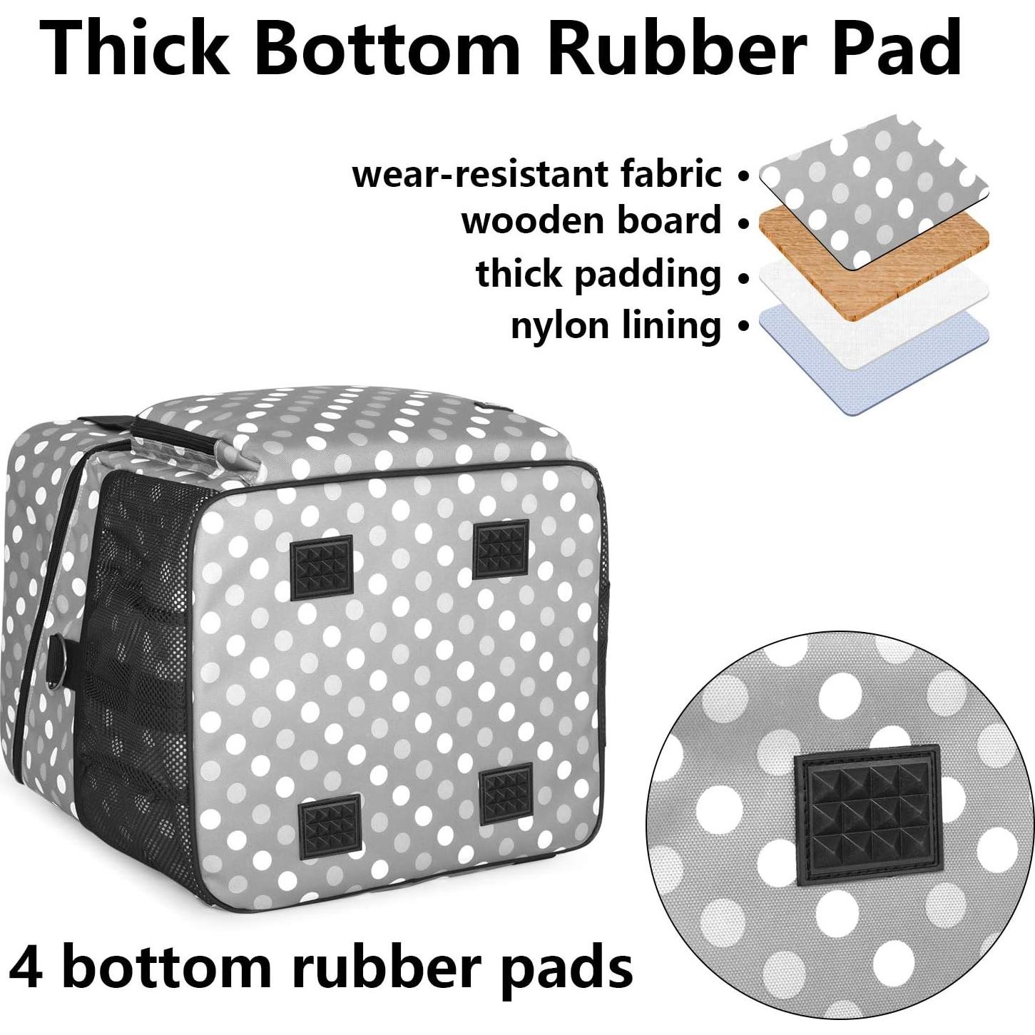 Funda para Serger LUXJA Puntos Grises con Bolsillos 33x30.5x34.3cm