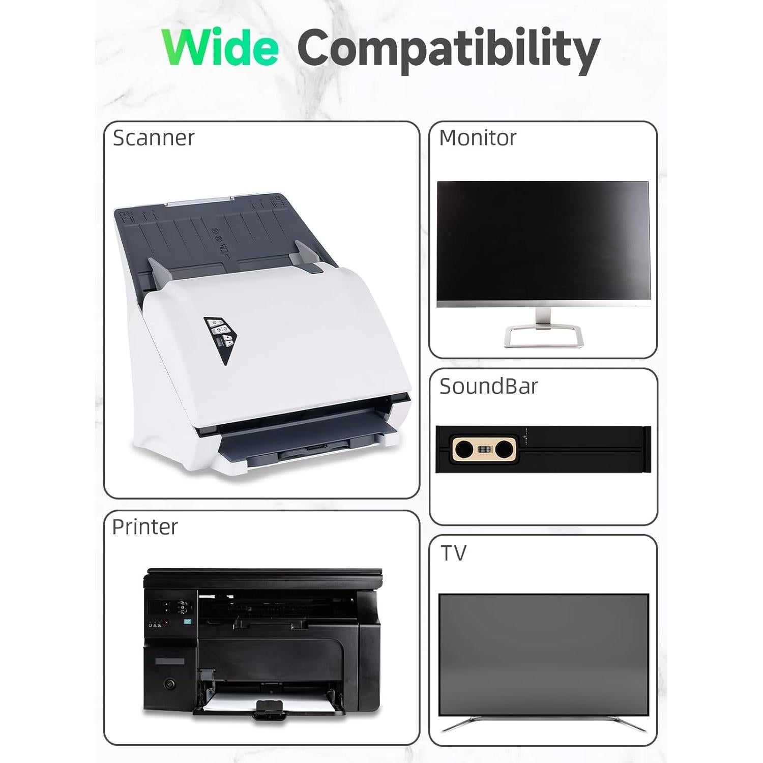 Cable de carga AC UL 1.5m compatible con Brother SDX325 SDX330