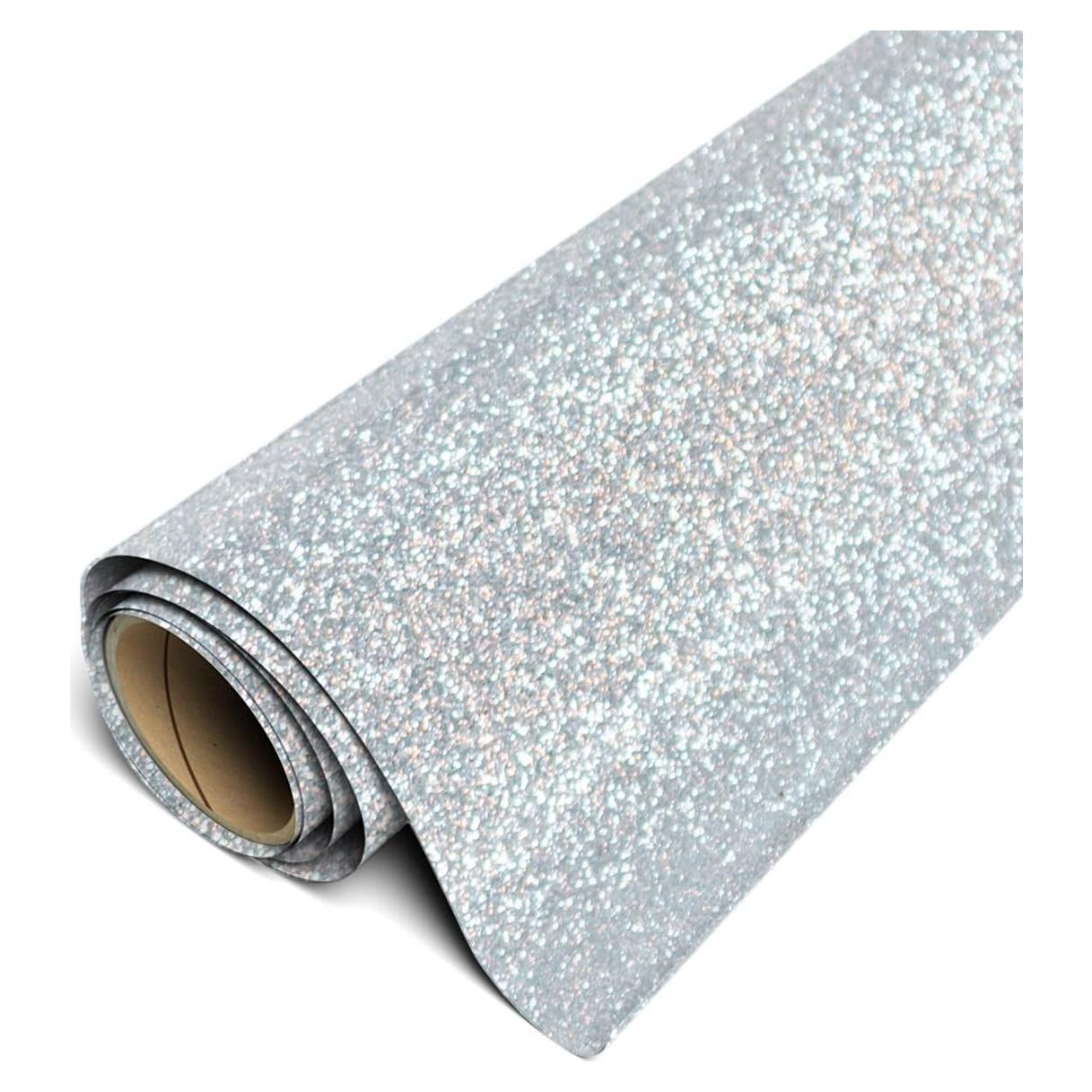 Vinilo de Transferencia Térmica Siser Glitter 30cm x 3.05m Plata