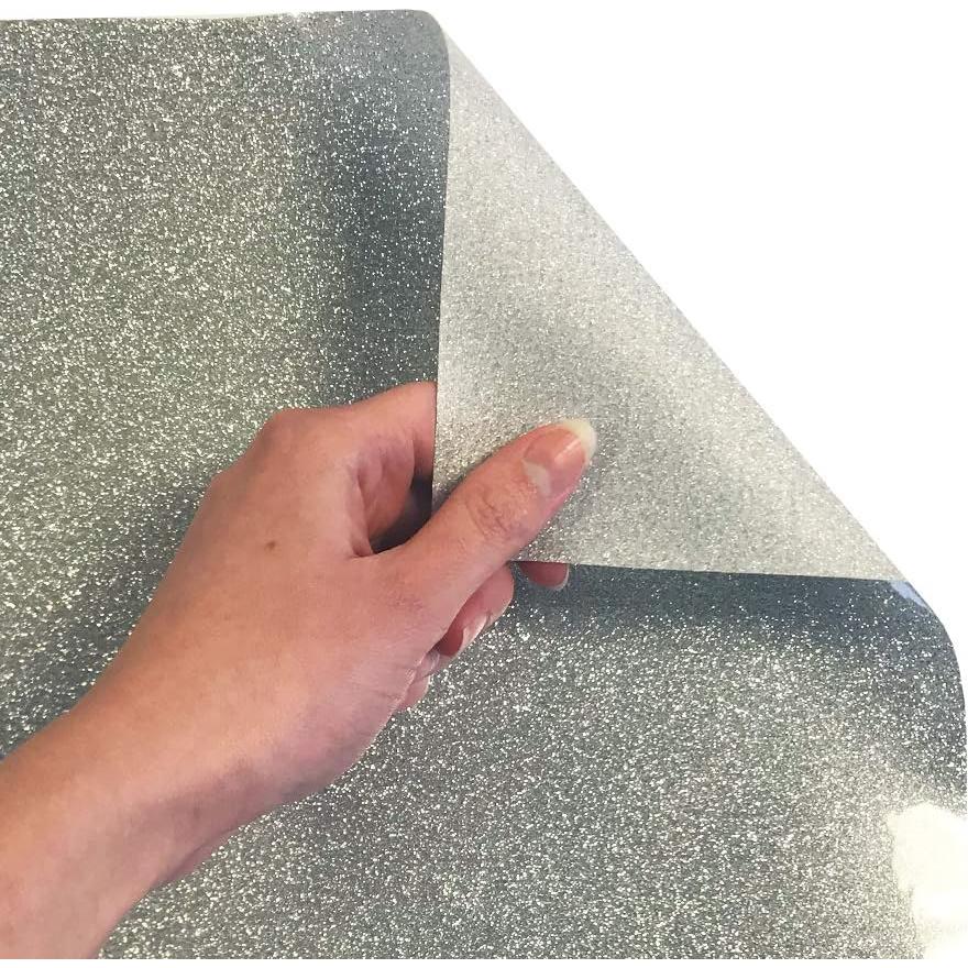 Vinilo de Transferencia Térmica Siser Glitter 30cm x 3.05m Plata