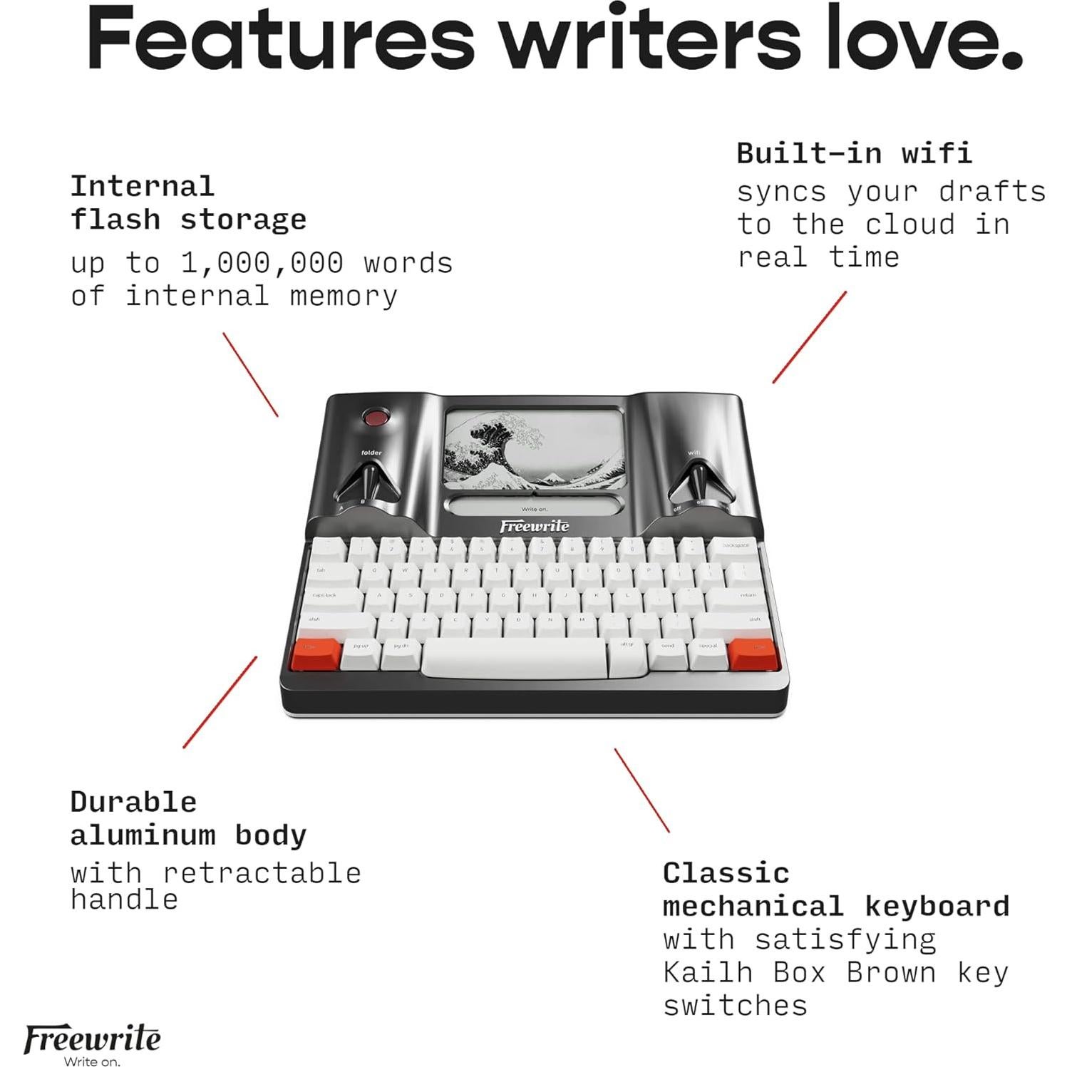 Máquina de Escribir Digital Freewrite FST-03 con Pantalla E Ink