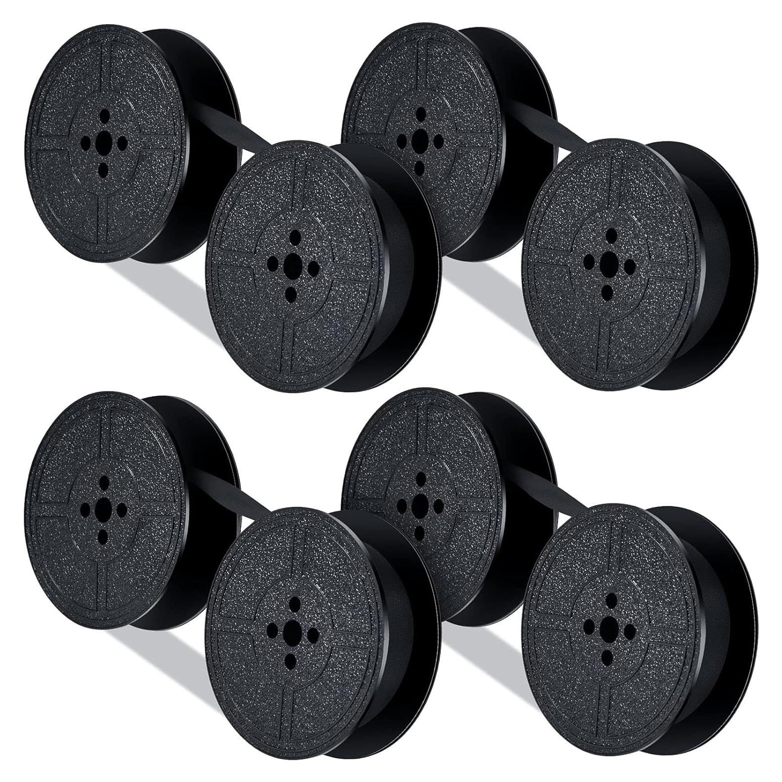 4 Pares Cinta de Máquina de Escribir Tenare, Negra, Universal