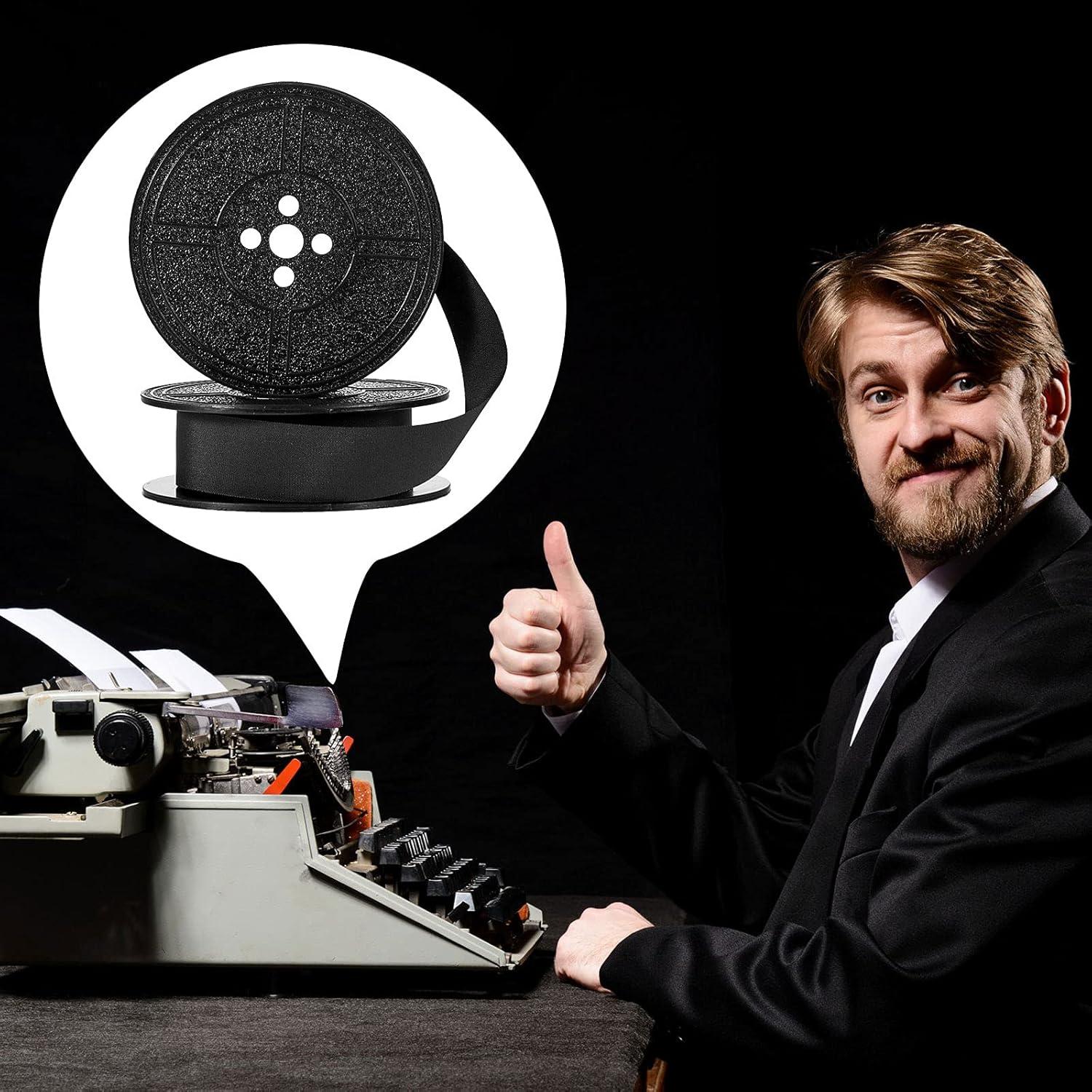 4 Pares Cinta de Máquina de Escribir Tenare, Negra, Universal