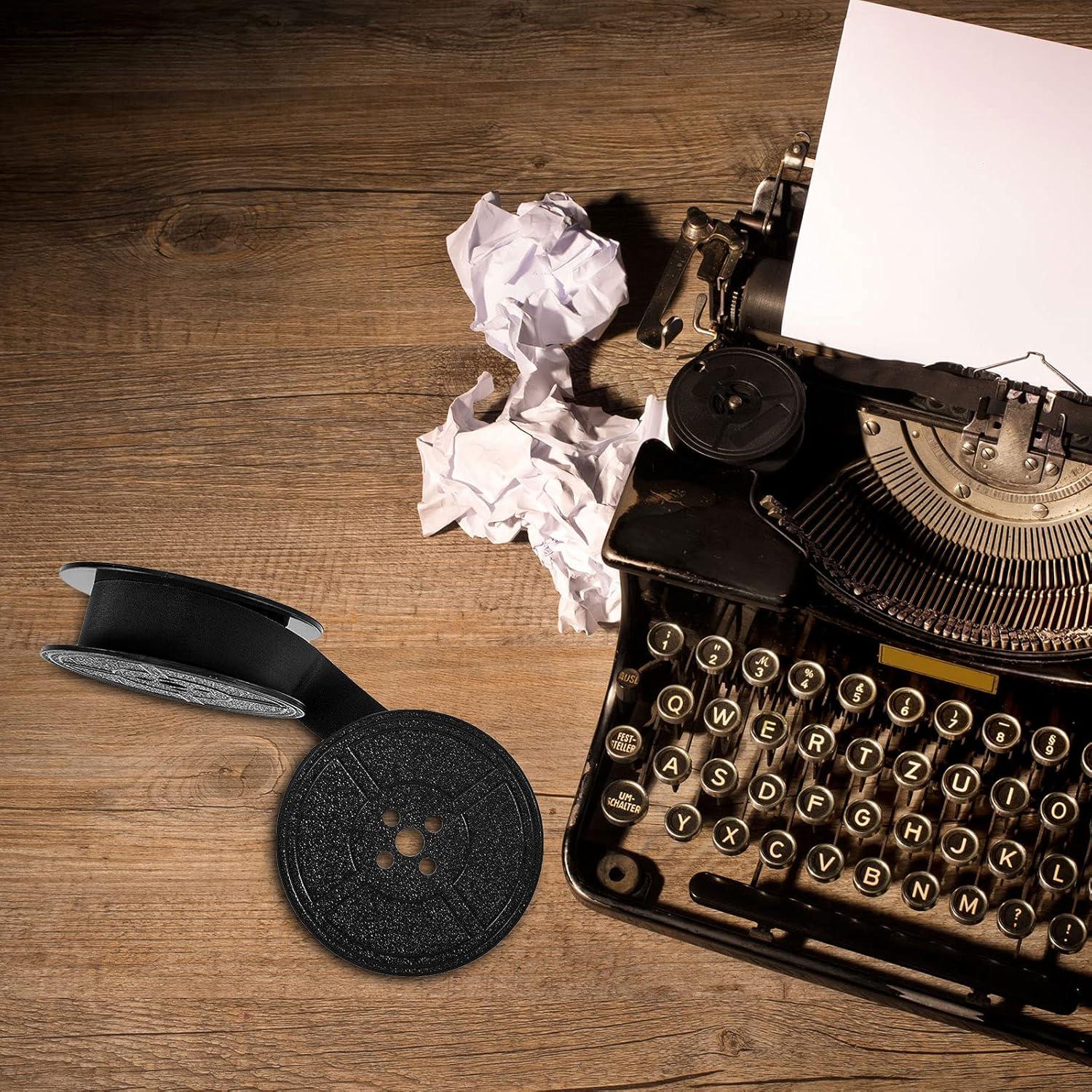 4 Pares Cinta de Máquina de Escribir Tenare, Negra, Universal