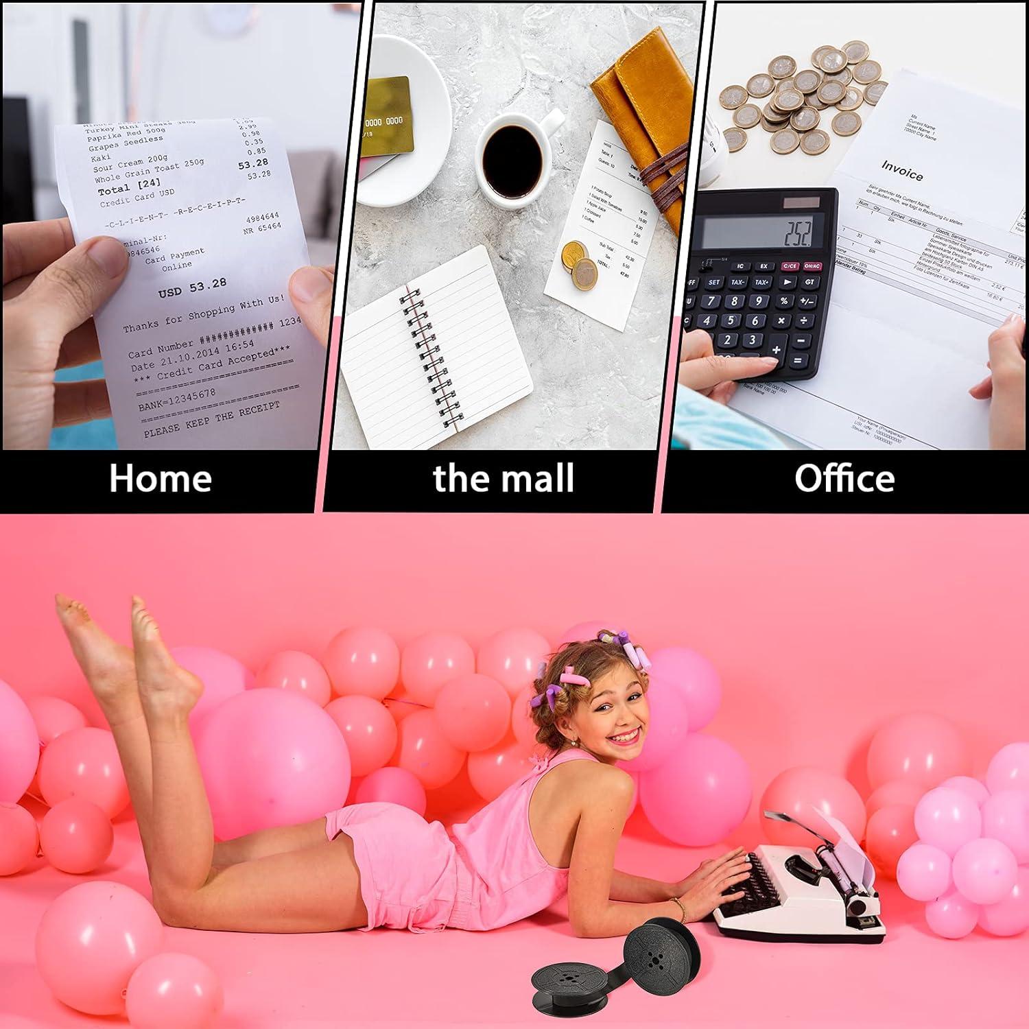 4 Pares Cinta de Máquina de Escribir Tenare, Negra, Universal