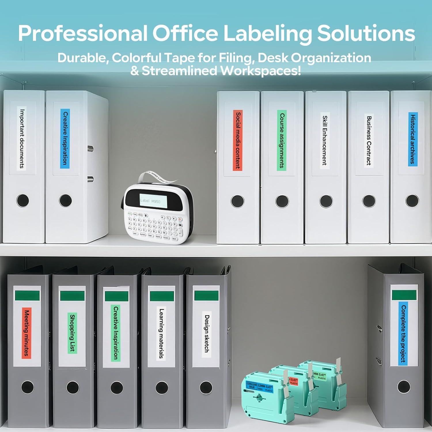 Cintas de Etiquetas VolenGo M950 12mm 5-Pack Colores