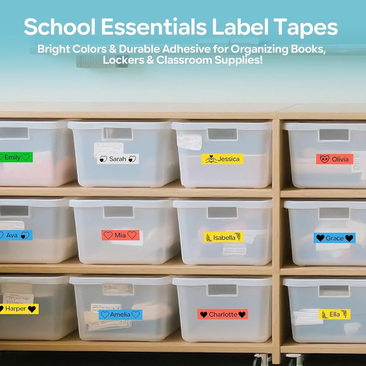 Cintas de Etiquetas VolenGo M950 12mm 5-Pack Colores