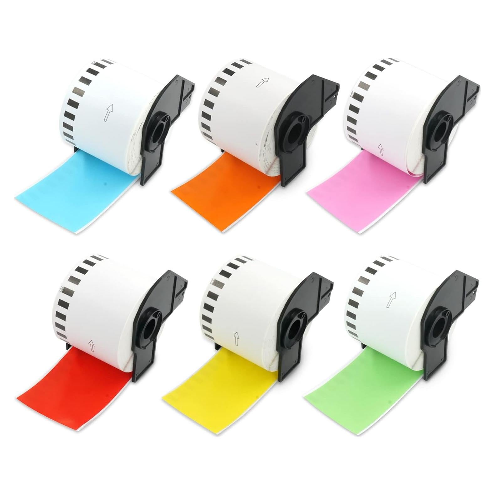 BETCKEY Etiquetas Continuas 62mm x 30.48m 6 Rollos para Brother