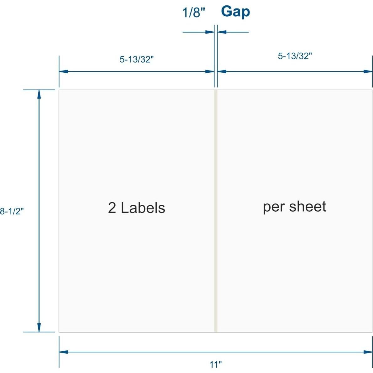 Etiquetas de Envío Autoadhesivas PACKZON 21.6x14 cm 1000 Unidades
