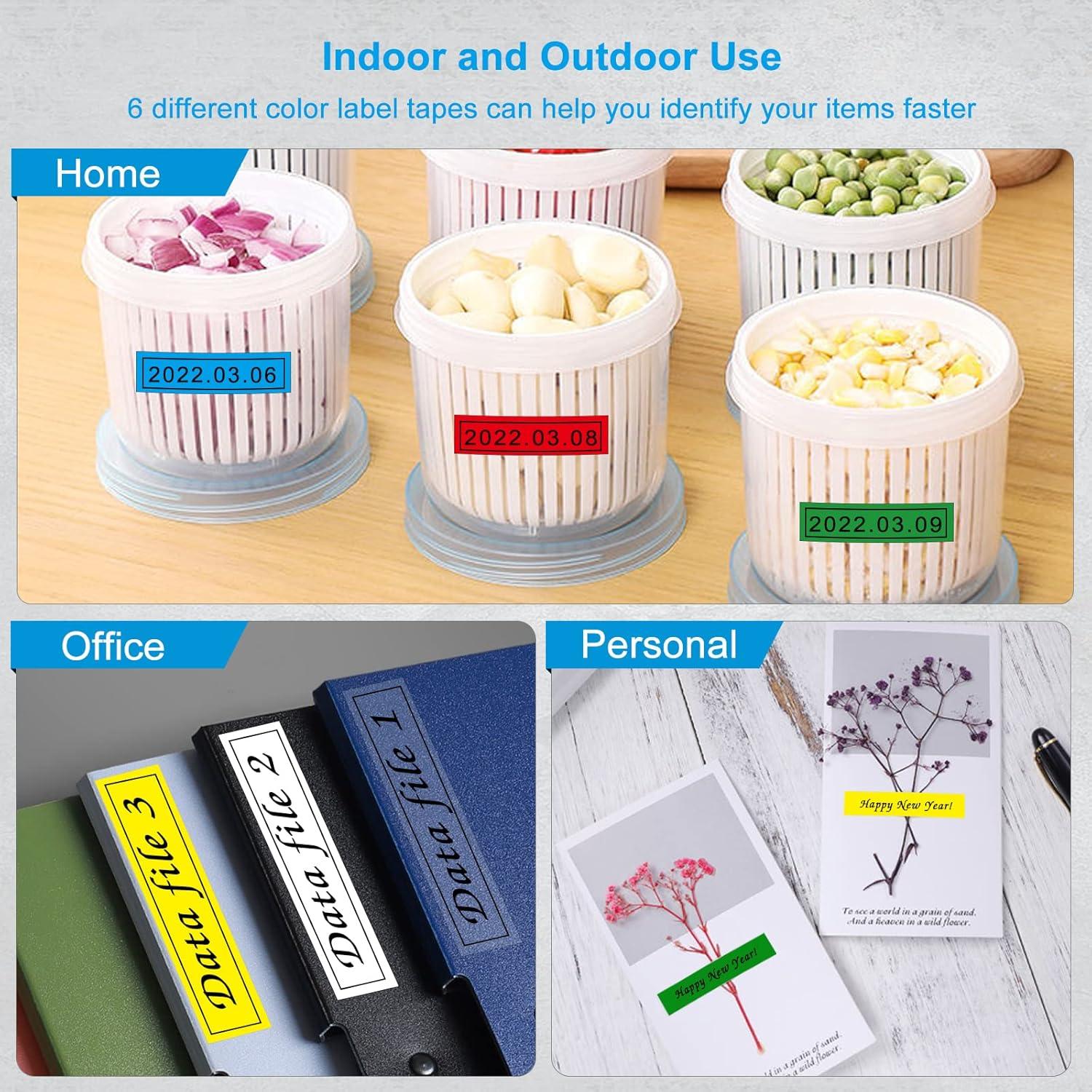 Cinta de Etiqueta 12mm BOYEEZON 6-Pack Compatible Brother