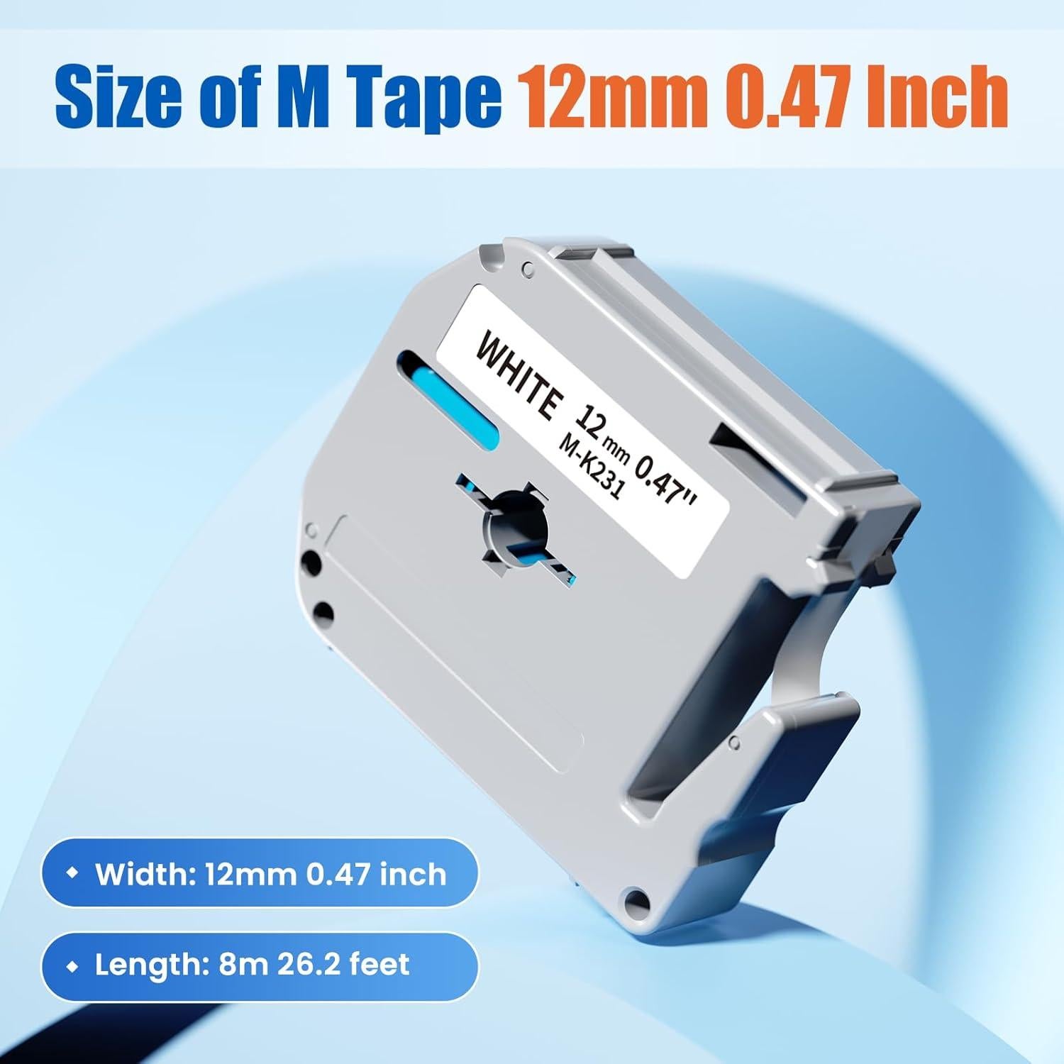 Cinta de Etiqueta 12mm Labelife Compatible Brother M Tape