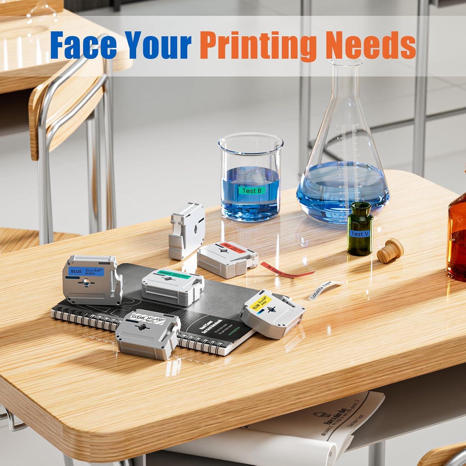 Cinta de Etiqueta 12mm Labelife Compatible Brother M Tape