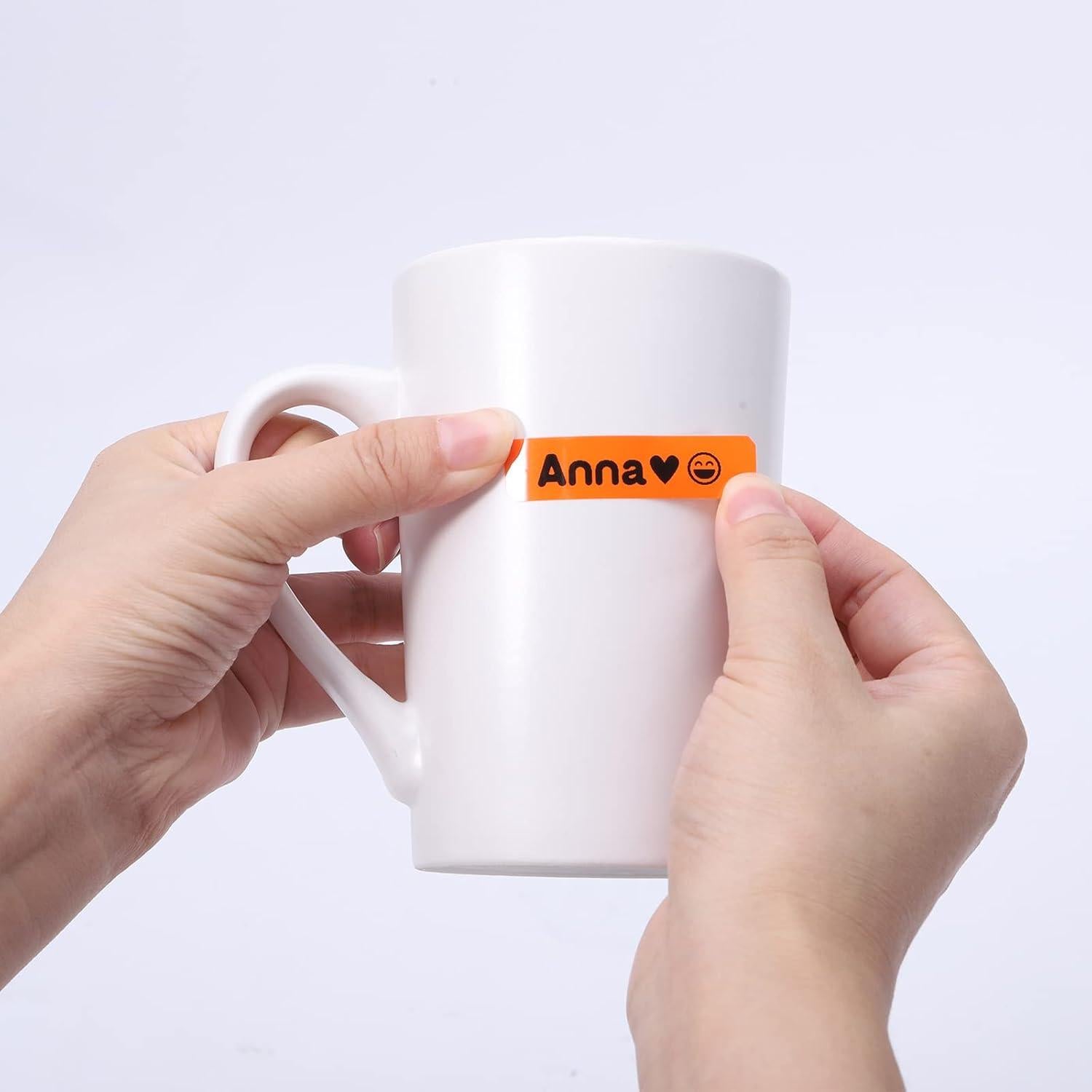 Cinta de Etiquetadora KINGDOM TZe-B31 12mm Negro/Naranja 2-Pack