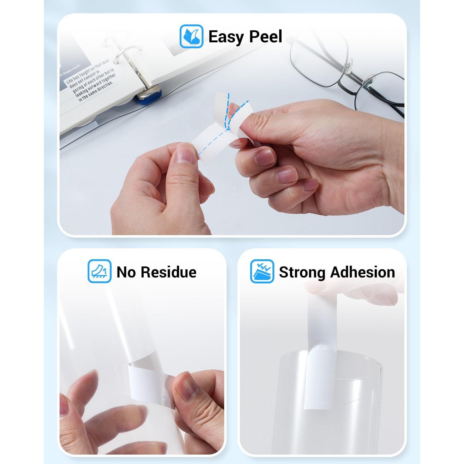 Cinta Laminada 18mm Macipa TZe-241 Negro sobre Blanco 6 Unidades