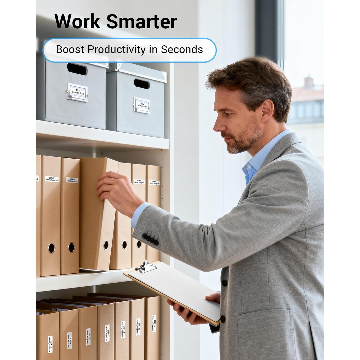 Cinta Laminada 18mm Macipa TZe-241 Negro sobre Blanco 6 Unidades