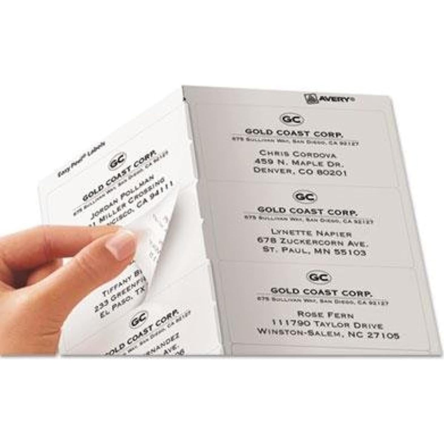 Etiquetas de Envío Transparentes Mate Avery 10 Unidades 21.6x27.9cm