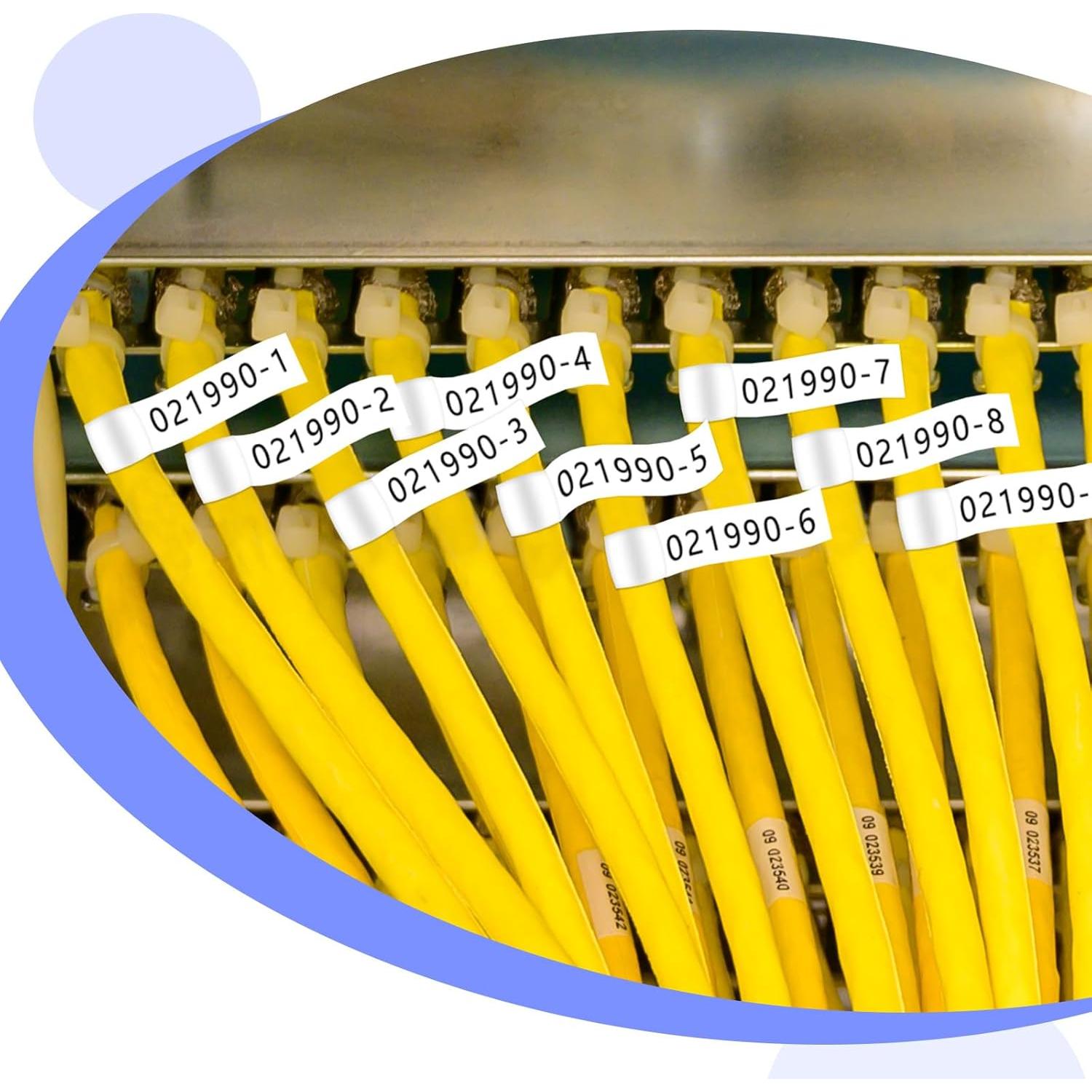 Paquete de 2 Cintas de Etiqueta KCMYTONER TZe-FX231 12mm Negro sobre Blanco