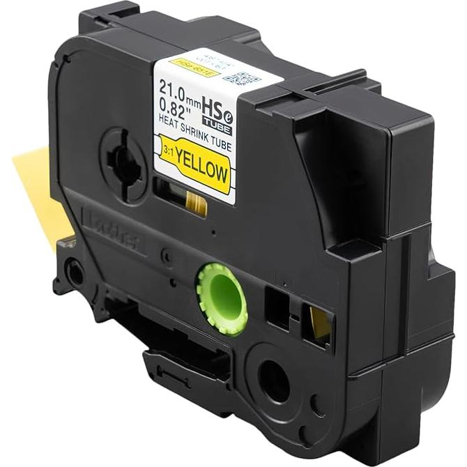 Tubo Termocontraíble Brother HSe651E 21mm Negro Amarillo