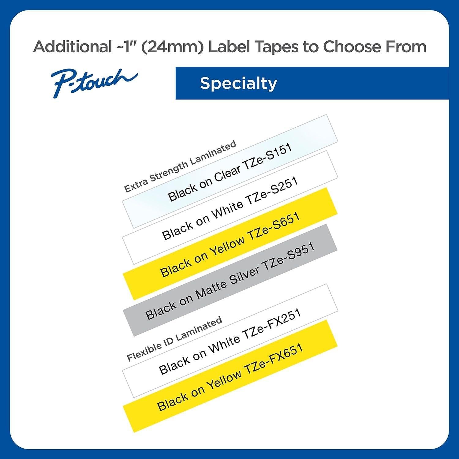 Cinta de Etiquetas Laminadas Brother TZe-251 2.54 cm x 7.92 m