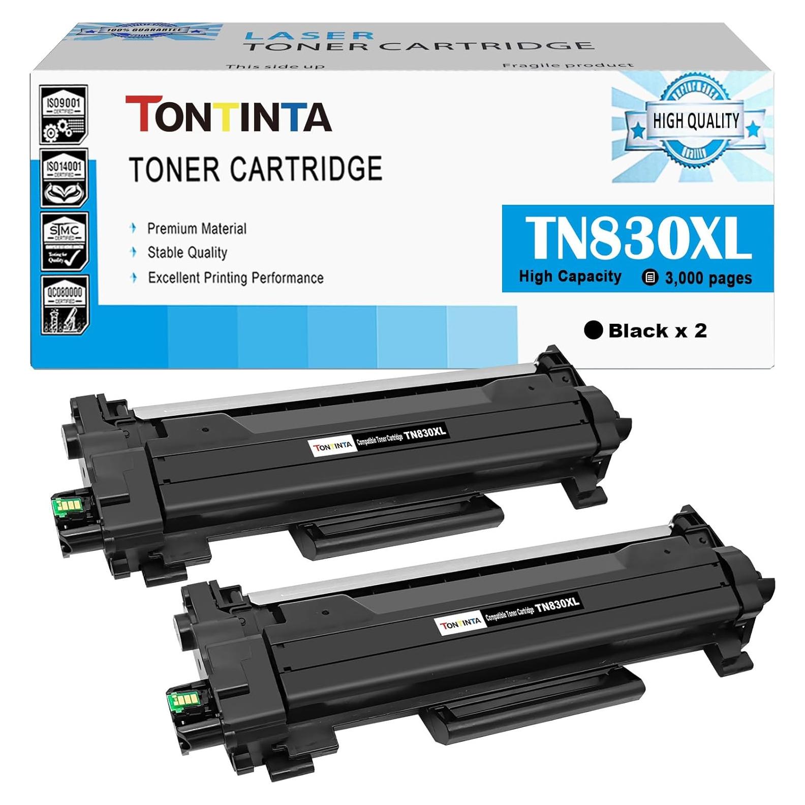 Cartuchos de Tóner Compatibles TN-830XL 2 Negros Alta Capacidad