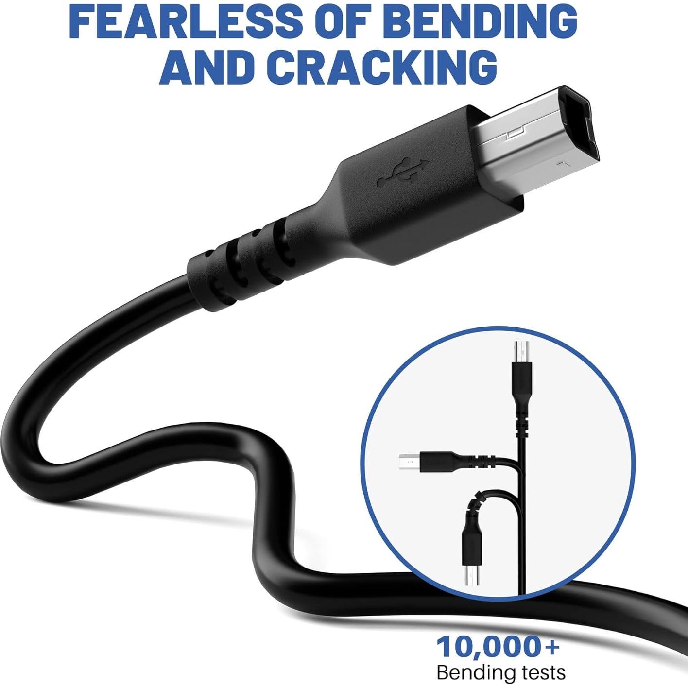 Cable de Impresora USB 2.0 Conable 1.22m Paquete de 3