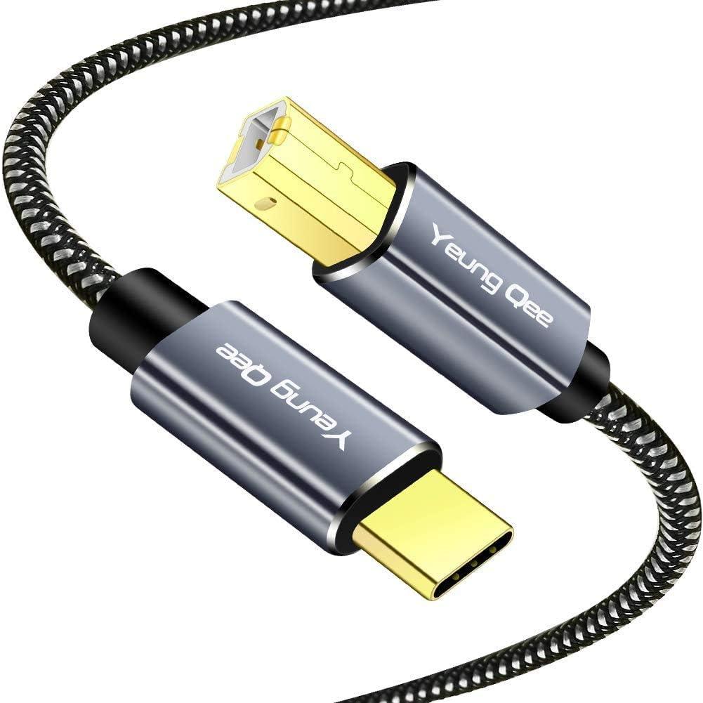 Cable USB C a USB 2.0 tipo B 5 m Yeung Qee para impresora