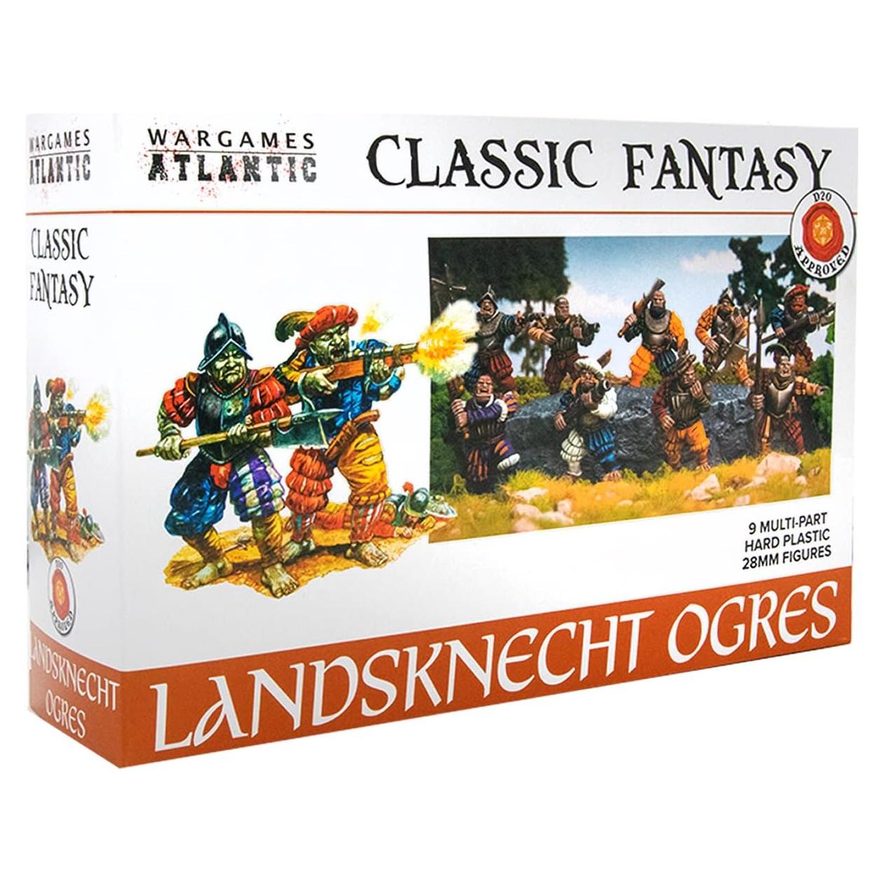 Figuras Ogres Landsknecht Wargames Atlantic 9 Piezas 28 mm