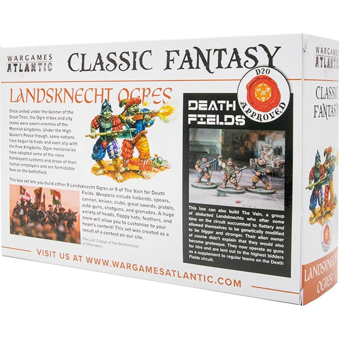 Figuras Ogres Landsknecht Wargames Atlantic 9 Piezas 28 mm