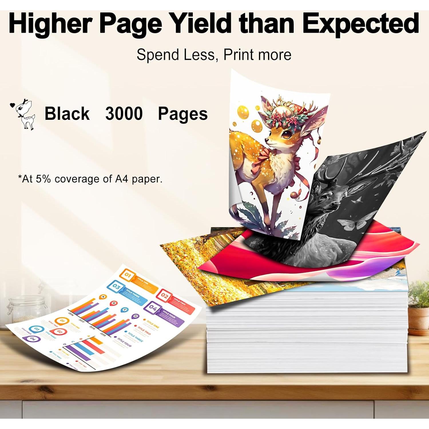 Cartuchos de Tinta Negra MS DEER LC3033 Paquete de 2 Alto Rendimiento