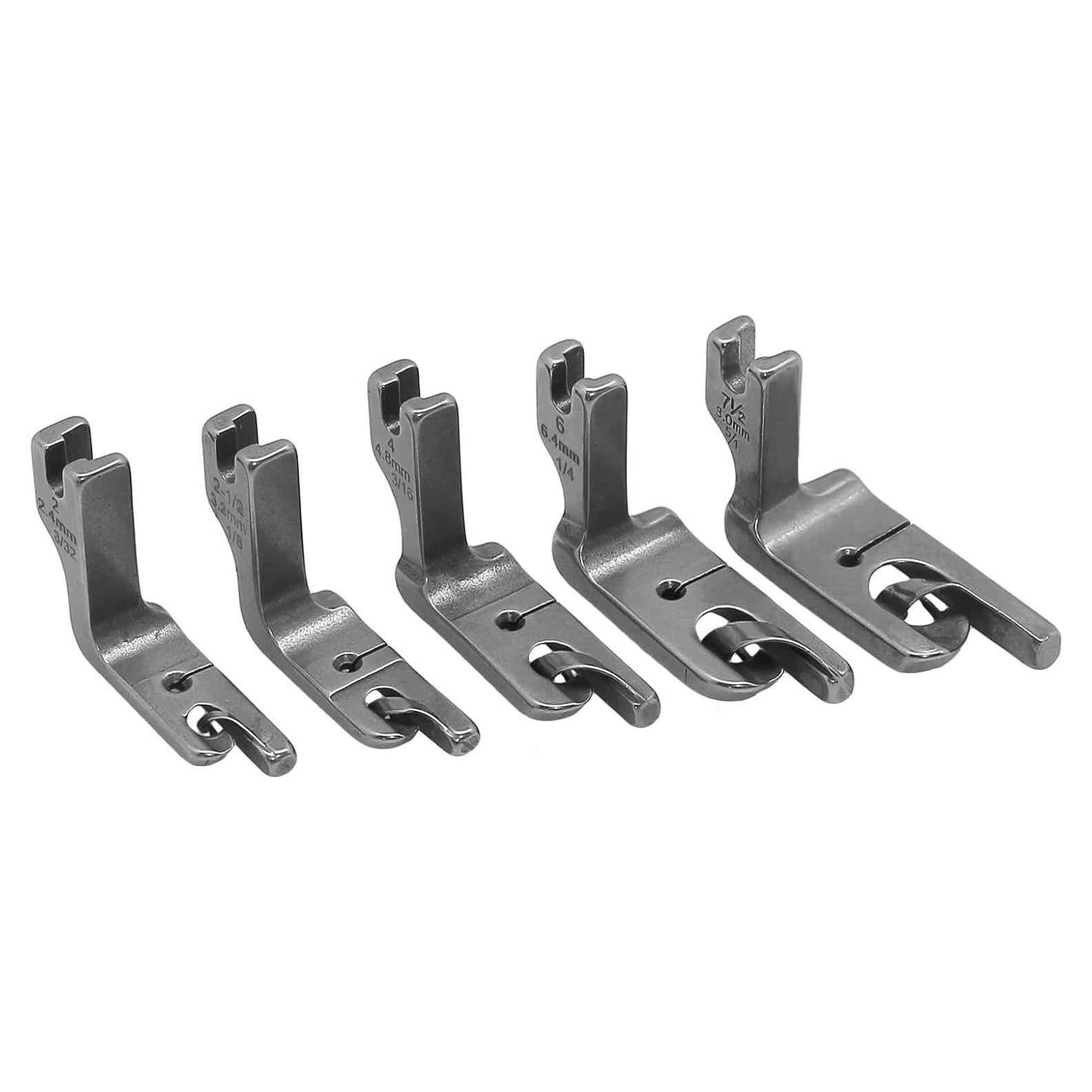 Pie de Prensatelas para Dobladillo YEQIN 5 Pcs Acero Inoxidable