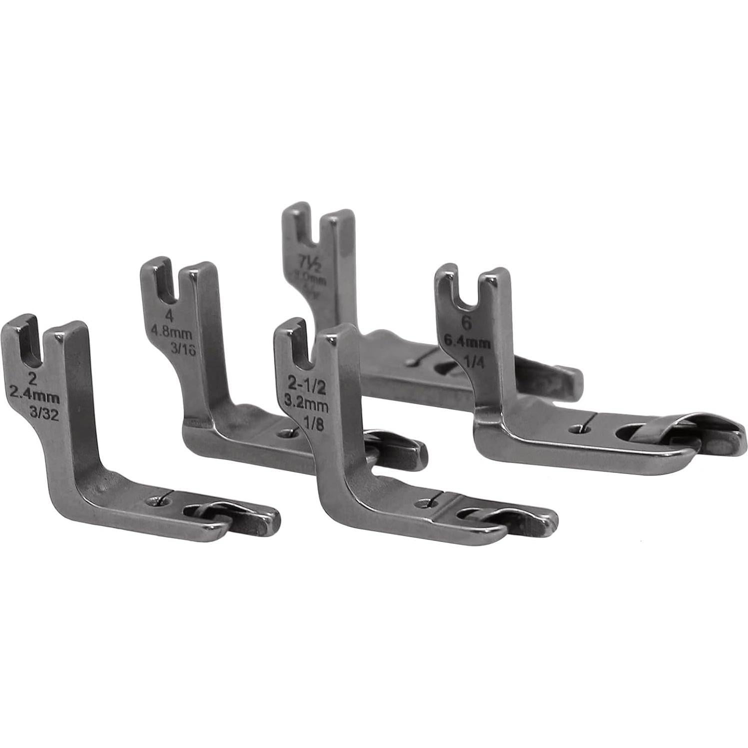 Pie de Prensatelas para Dobladillo YEQIN 5 Pcs Acero Inoxidable